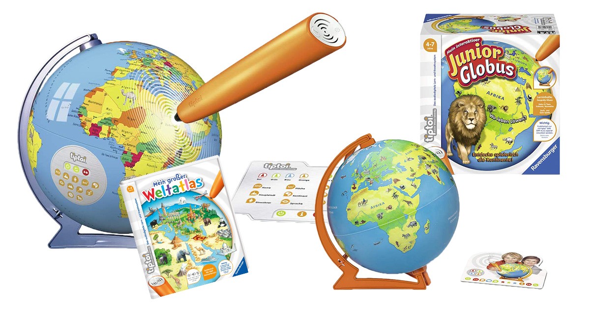 Spielzeug tiptoi Globus interaktiv Ravensburger Welt Erdkunde Lernspiele B-WARE 