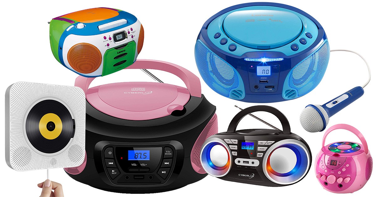 Mädchen Stereo Radio CD Spieler USB Slot Kinder Zimmer Musik Anlage tragbar Pink 
