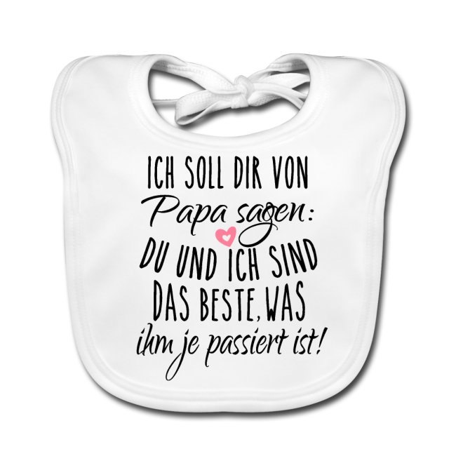 Valentinstagsgeschenk mit Spruch, Lätzchen