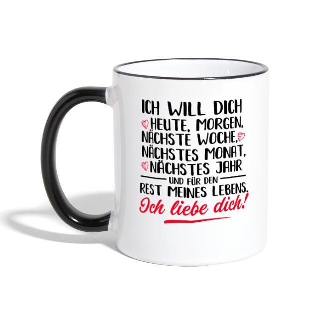 Valentinstagsgeschenk mit Spruch, Tasse