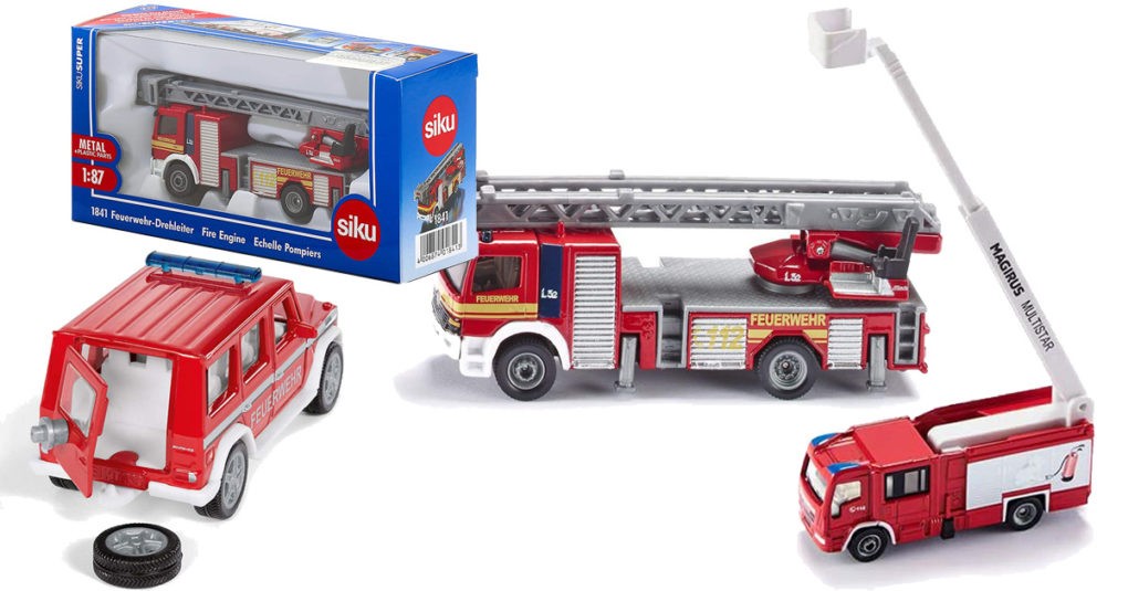 Spielzeug Auto Feuerwehr 01 Spielzeugautos Löschfahrzeug Leiterwagen LKW Truck 